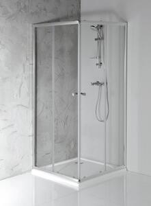 Aqualine Aqualine, AGGA négyzet alakú zuhany paraván 800x800mm, átlátszó üveg, HLF808Y