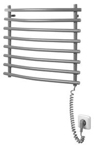 Aqualine Aqualine, Elektromos törölközőtartó, 570x465 mm, 72 W, szürke alumínium - metál (RAL9007), SU210A