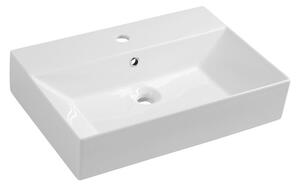 Aqualine Aqualine, Kerámia mosdókagyló 60x42cm, munkalap, 10SF50060