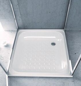 Aqualine, Zománcozott zuhanytálca, négyzet 70x70x12cm, fehér, PD70X70
