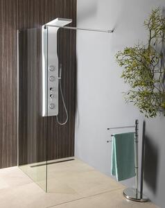 Aqualine Aqualine, WALK-IN fali szerelőfal merevítővel, egyrészes, 700 mm, átlátszó üveg, WI071