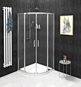 Gelco Gelco, SIGMA SIMPLY negyedkör alakú zuhanyparaván 800x800mm, R550, átlátszó üveg, GS5580