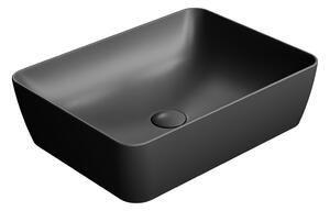 GSI, SAND kerámia asztali mosdókagyló 50x38 cm, matt fekete, 903726