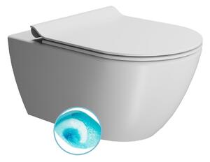 GSI GSI, PURA fali WC csésze, Swirlflush, 55x36 cm, fehér dupla matt, 881509