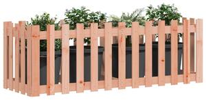 VidaXL tömör douglas fa kerti magaságyás kerítéssel 150x50x50 cm