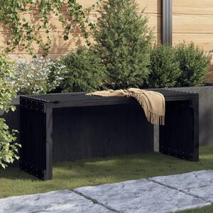 VidaXL fekete tömör fenyőfa kerti pad 212,5 x 40,5 x 45 cm