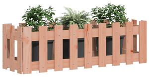 VidaXL tömör douglas fa kerti magaságyás kerítéssel 100 x 30 x 30 cm