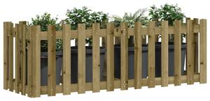 VidaXL impregnált fenyőfa kerti magaságyás kerítéssel 150x50x50 cm