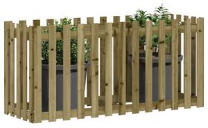 VidaXL impregnált fenyőfa kerti magaságyás kerítéssel 150x50x70 cm
