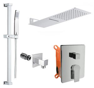 Mereo Mereo, Zuhanygarnitúra rejtett csapteleppel - 3 utas - szögletes burkolat, MER-CB60157C1N