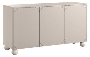 Sonatia II komód 150 cm háromajtós - kasmír / gömb lábak