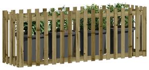 VidaXL impregnált fenyőfa kerti magaságyás kerítéssel 200x50x70 cm