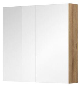 Mereo Mereo, Aira, fürdőszoba konyha 60 cm vagy 80 cm, tükör szekrény, 2x ajtók, Kronberg tölgy, MER-CN717GR