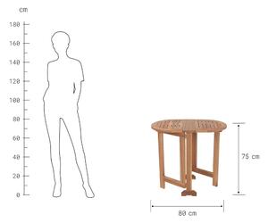 LODGE ovális összecsukható asztal 80x45x75cm