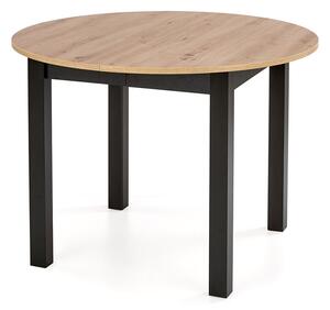 Stůl kör alakú összecsukható 102 Neryt - Dub artisan / Fekete