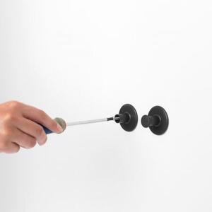 Brabantia ReNew egyágú törölköző akasztó, L=48mm, 2db-os szett, műanyag, sötétszürke - 280320