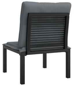 VidaXL fekete-szürke polyrattan kerti szék párnákkal