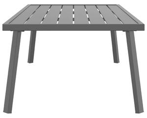 VidaXL antracitszürke acél kerti dohányzóasztal 110 x 55 x 35 cm