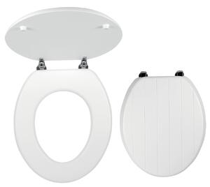 Novaservis - WC ülőke, MDF fehér, fém-króm zsanérok, WC / PROVENCE