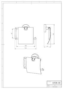 Novaservis - WC-papír függöny huzattal Metalia 11 króm, 0138.0