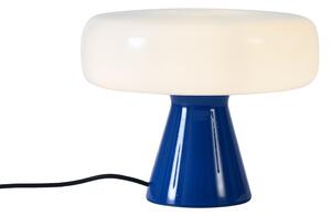 Retro asztali lámpa kék, fehérrel - Knob