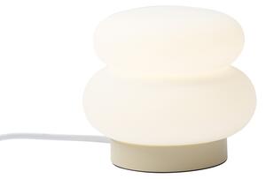 Japandi asztali lámpa bézs színben, opálüveggel, 15 cm - Kumo