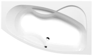 Polysan Polysan, MAMBA R aszimmetrikus kád 160x95x44cm, fehér, 28111