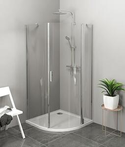 Polysan Polysan, ZOOM LINE negyedkör alakú zuhanyparaván 900x900mm, átlátszó üveg, jobb, ZL2615R