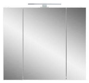 Fehér fürdőszoba szekrény tükörrel 76x71 cm - Germania