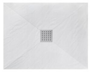 Rea White Rock, téglalap alakú zuhanytálca 100x80x3,5 cm, fehér, REA-K5581