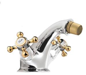 Reitano Rubinetteria Reitano Rubinetteria, ANTEA állványos bidé mixer lefolyóval, króm / arany, 3182