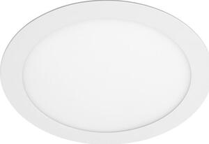 Recessed LED panel GTV ORIS, IP44, 13 W, 1020 lm, 4000 K, white, round shape, Ø16.8 cm