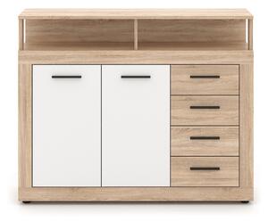 BLAGO MIDI A komód 119,5 cm, sonoma tölgy/fehér