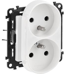 Elektromos aljzat Legrand dupla földelt fehér Valena Life