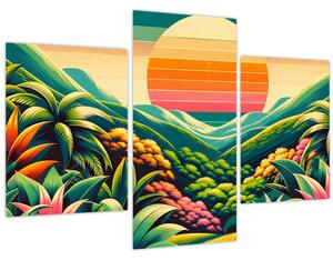 Kép - Színes naplemente (90x60 cm)