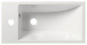 Sapho, ARIANA öntött márvány mosdó 50x10x25 cm, fehér, bal csaptelep, SM012