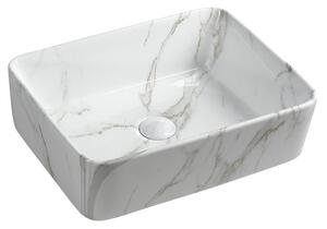 Sapho Sapho, DALMA kerámia mosdókagyló 48x13x38 cm, carrara, MM517