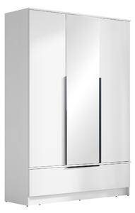 Gardróbszekrény Sarasota 201, Laminált forgácslap, 193x135x51cm, Fehér