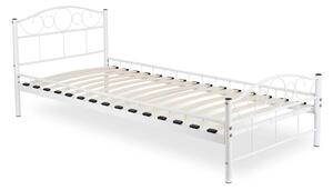 Fém ágy 90 cm Granjeros (fehér) (ágyráccsal)