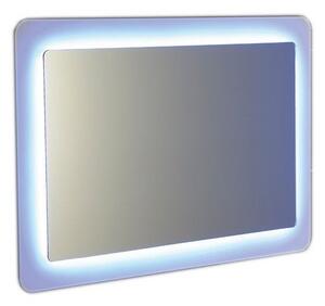 Sapho, LORDE LED háttérvilágítású tükör átlapolással 900x600mm, fehér, NL602
