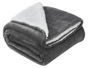 Fleece takaró 220x240 cm sötétszürke