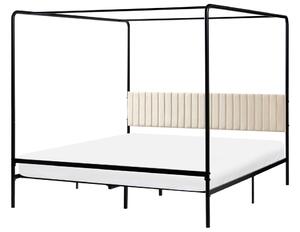Baldachinos ágy Fém MIRABEAU 180 x 200 cm Fekete