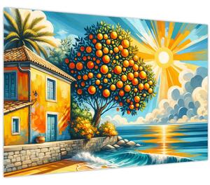 Kép - Ház narancsokkal I. (90x60 cm)