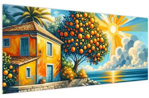 Kép - Ház narancsokkal I. (120x50 cm)