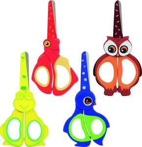 Fiorello Gr-1508 Iskolai Olló - Kerekített, Acél Él, 13 cm, Állatos