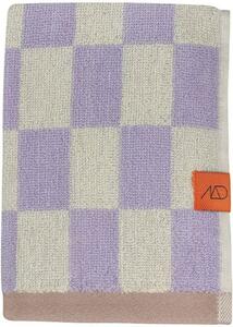 Világossárga-lila organikus pamut törölköző 50x90 cm Retro – Mette Ditmer Denmark