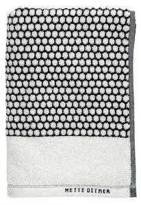 Fekete-fehér pamut fürdőlepedő 70x140 cm Grid – Mette Ditmer Denmark