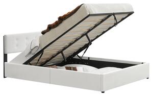Kárpitozott ágy ,,Marbella" 140 x 200 cm - fehér