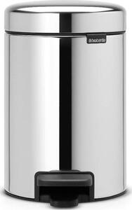 Brabantia NewIcon pedálos hulladékgyűjtő szagmentesen záródó Soft-Close fedél, műanyag tartály, 3L - V méret, r.m. acél, fényes - 113147