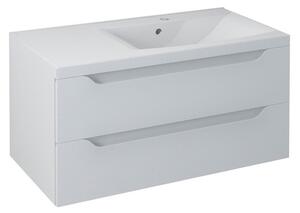 Sapho Sapho, WAVE mosdószekrény 89,7x45x47,8cm, fehér, jobb (WA093P), WA093-3030
